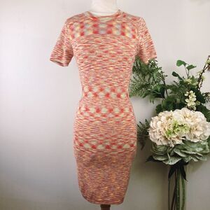 COTTON CANDY LA dress | Space dye orange green yellow | cut-out | mini | size me